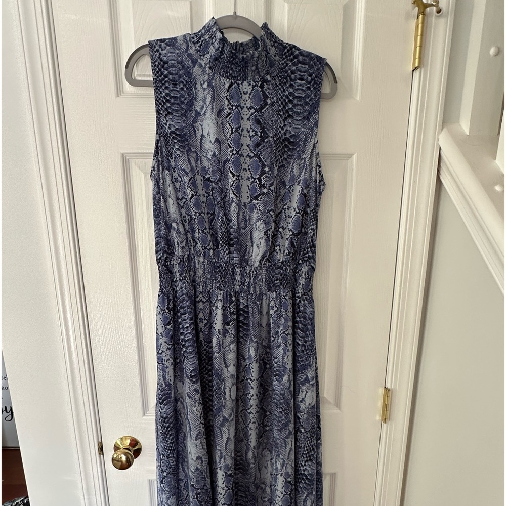 Snake Print mid calf dress